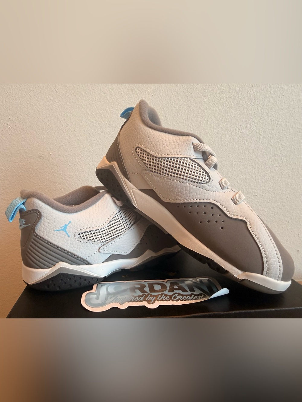 Jordan MVP 92 (TD) Kids Grey and White Low-Top Sneakers Size 10C